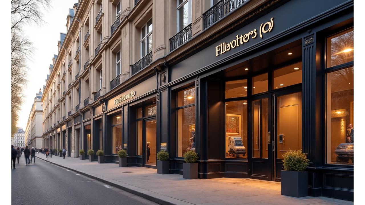 Vue extérieure du bureau de Neovian Subsidium, Rue de Rivoli à Paris, avec un style haussmannien élégant
