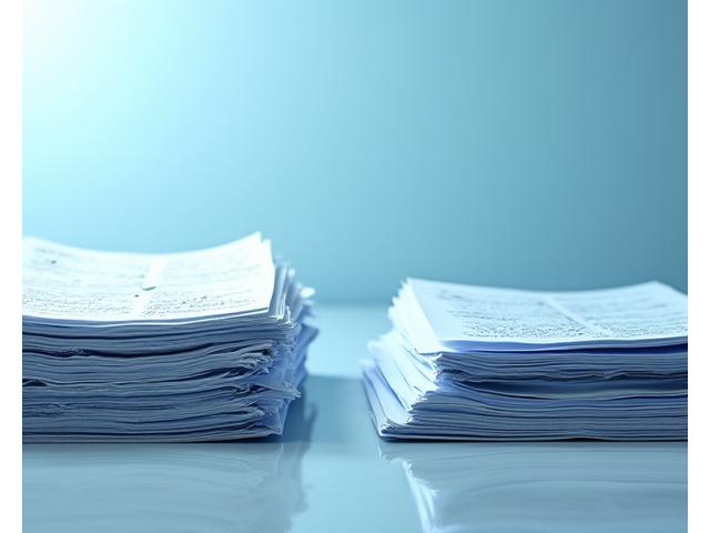 Deux documents côte à côte : l'un brouillon et l'autre poli, illustrant le passage d'un pitch imprécis à une présentation professionnelle pour le financement.