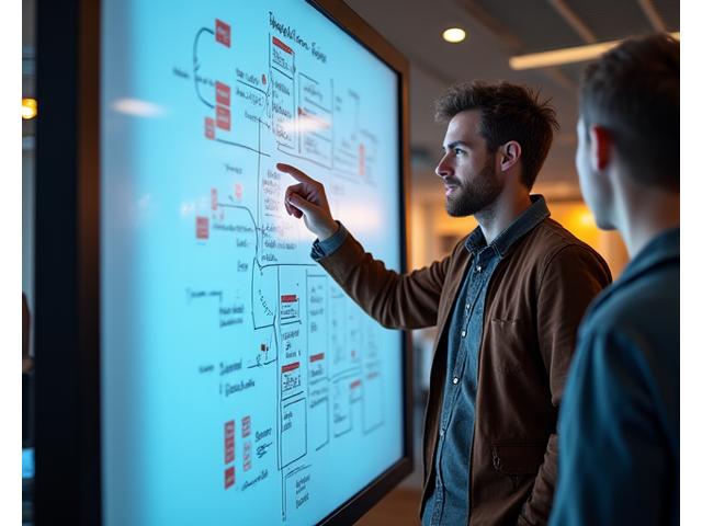 Jeune équipe de startup innovante travaillant sur une idée révolutionnaire, symbolisant la croissance et l'ambition.